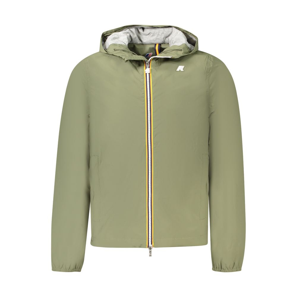 K-WAY Green Nylon Men Jacket K-WAY