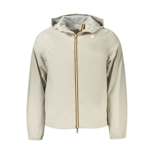 K-WAY Beige Nylon Men Jacket K-WAY