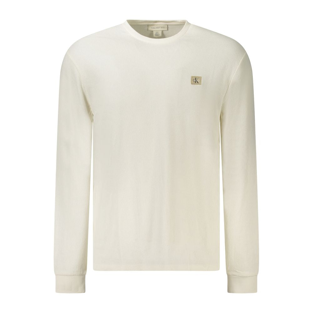 Calvin Klein White Cotton Men Sweater Calvin Klein