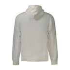 Calvin Klein white cotton men's sweatshirt with crew neckline and long sleeves, casual and comfortable for everyday wear.