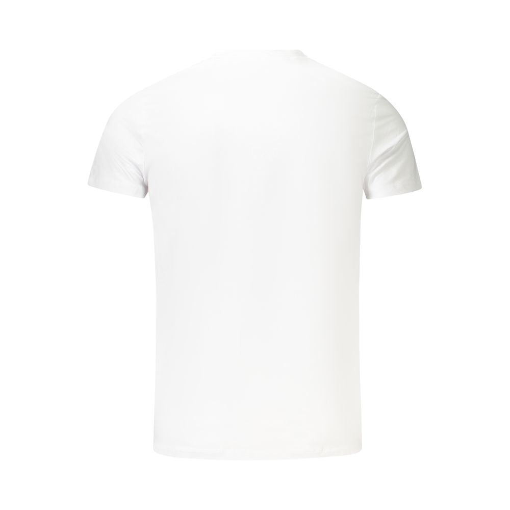 White cotton men's T-shirt by Pepe Jeans featuring a classic crew neck and simple design, perfect for casual wear.