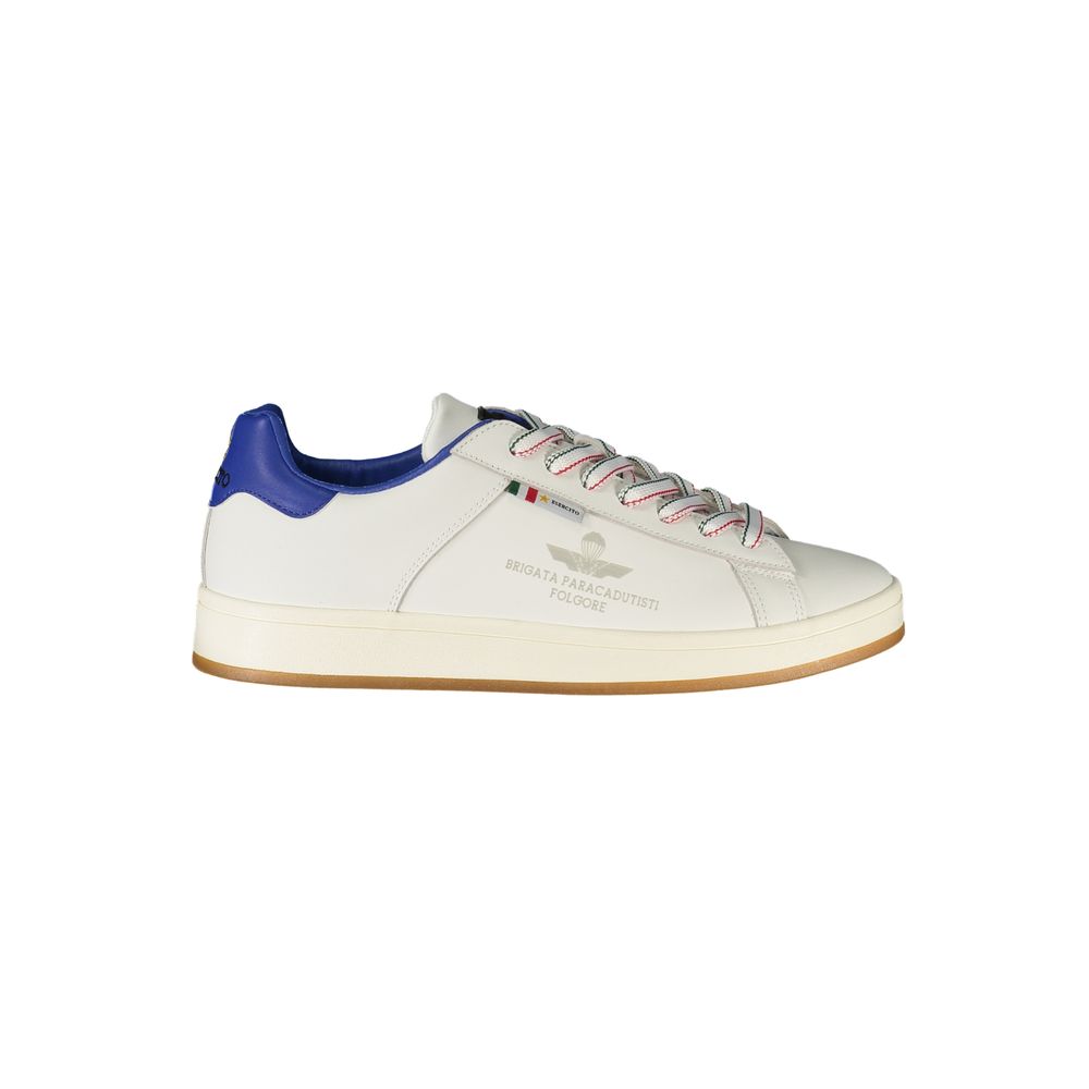 Esercito 1659 White Polyurethane Men Sneaker - Eljoys Fashion 