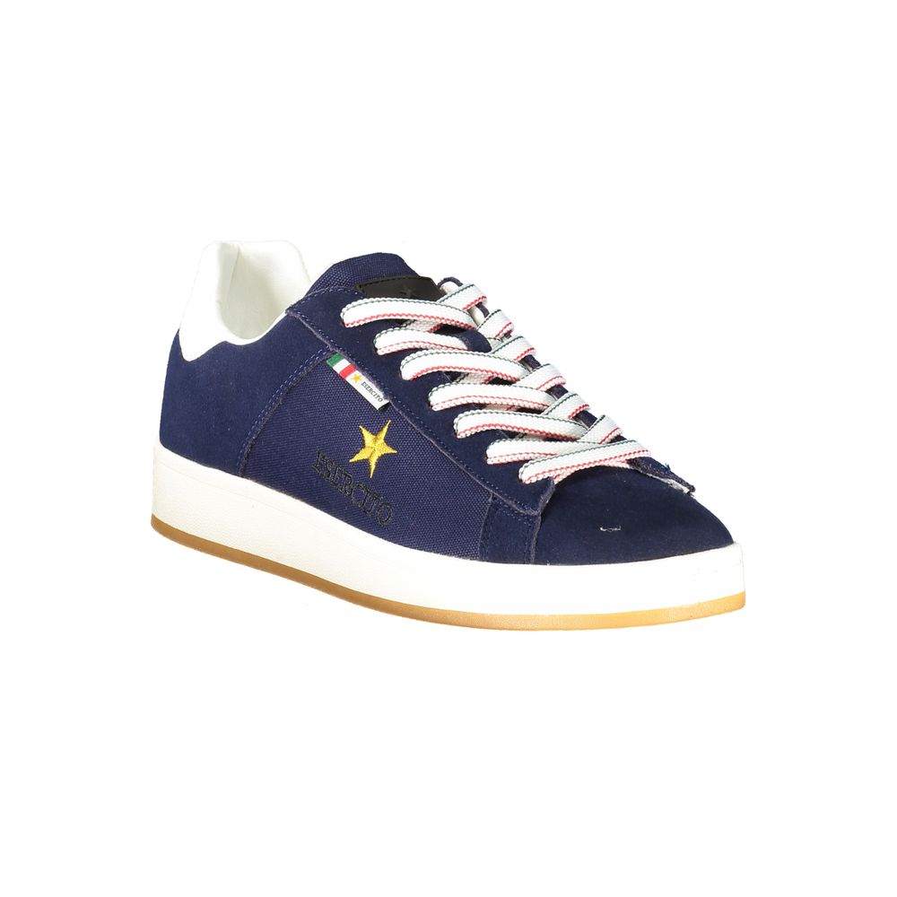 Esercito 1659 Blue Polyurethane Men Sneaker - Eljoys Fashion 