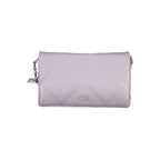 Calvin Klein Viola polyester women's shoulder bag with sleek design and shoulder strap, shown in black against a neutral background.