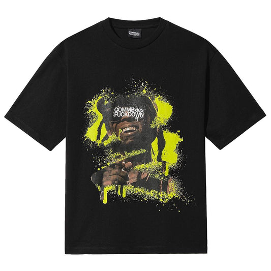 Comme Des Fuckdown Black Cotton T-Shirt Comme Des Fuckdown