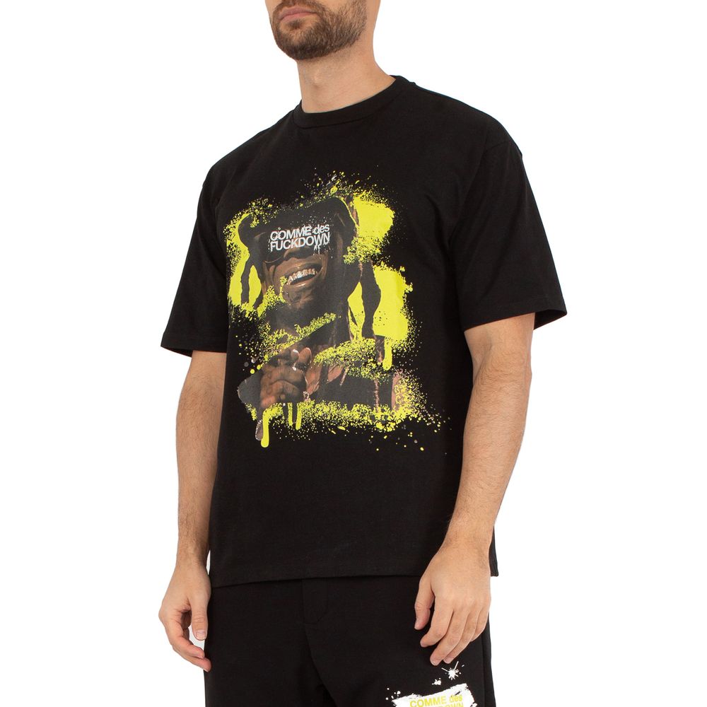 Comme Des Fuckdown Black Cotton T-Shirt Comme Des Fuckdown