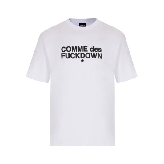 Comme Des Fuckdown White Cotton T-Shirt Comme Des Fuckdown