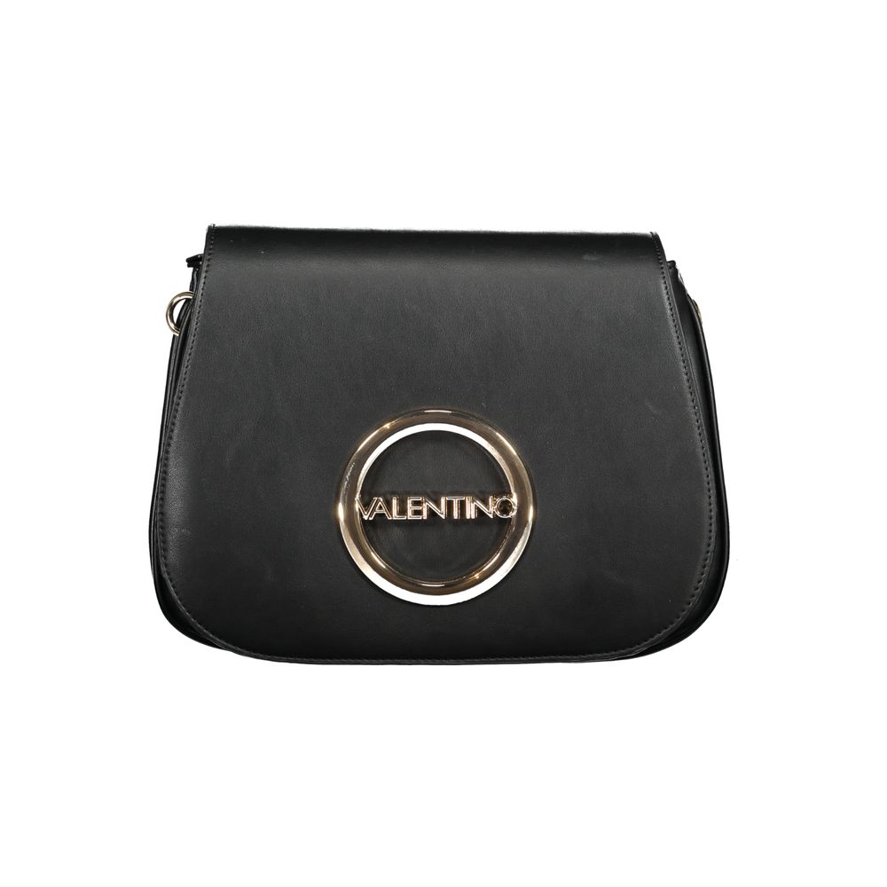 Mario Valentino women's black polyurethane bag with sleek design and minimalist style, perfect for everyday use.