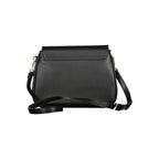 Black Mario Valentino women's bag made of polyurethane, stylish design with clean lines and functional features.