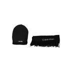 Calvin Klein Nero Acrylic Men Scarf Set Calvin Klein