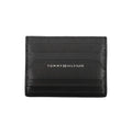 Black leather men's wallet by Tommy Hilfiger, featuring a sleek design with brand logo and multiple card slots.