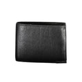 Calvin Klein black leather men's wallet with multiple card slots and a sleek design.