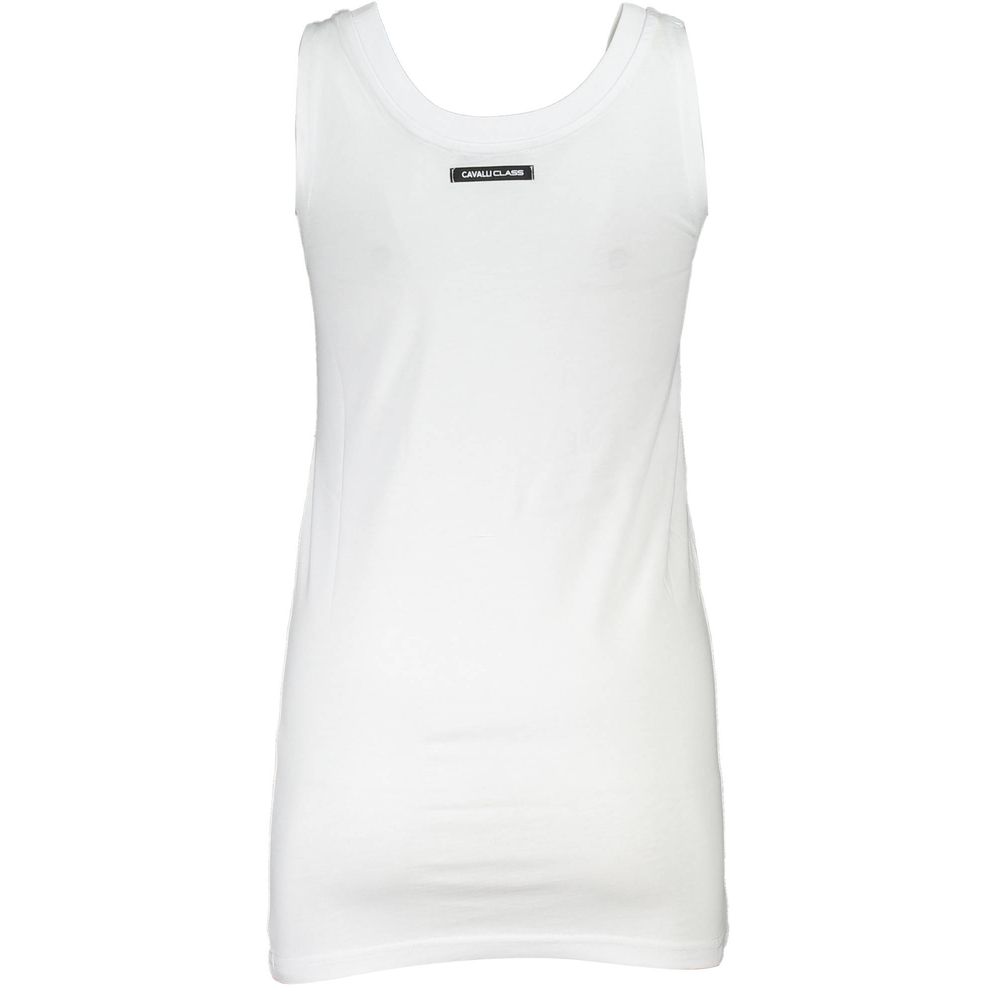 Cavalli Class Bianco Cotton Women T-Shirt Cavalli Class