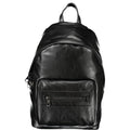 Calvin Klein black polyester men's backpack with adjustable straps and multiple compartments for everyday use.