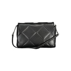 Calvin Klein black polyester women's shoulder bag with sleek design and shoulder strap, suitable for casual or formal wear.
