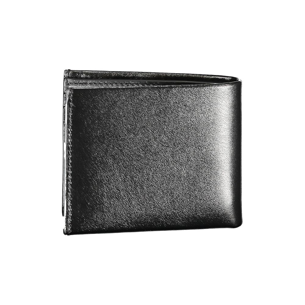 Black Calvin Klein polyester men's shoulder bag with adjustable strap and sleek design, suitable for everyday use.