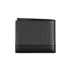 Black Calvin Klein polyester women’s shoulder bag with sleek design, featuring a top handle and adjustable shoulder strap.