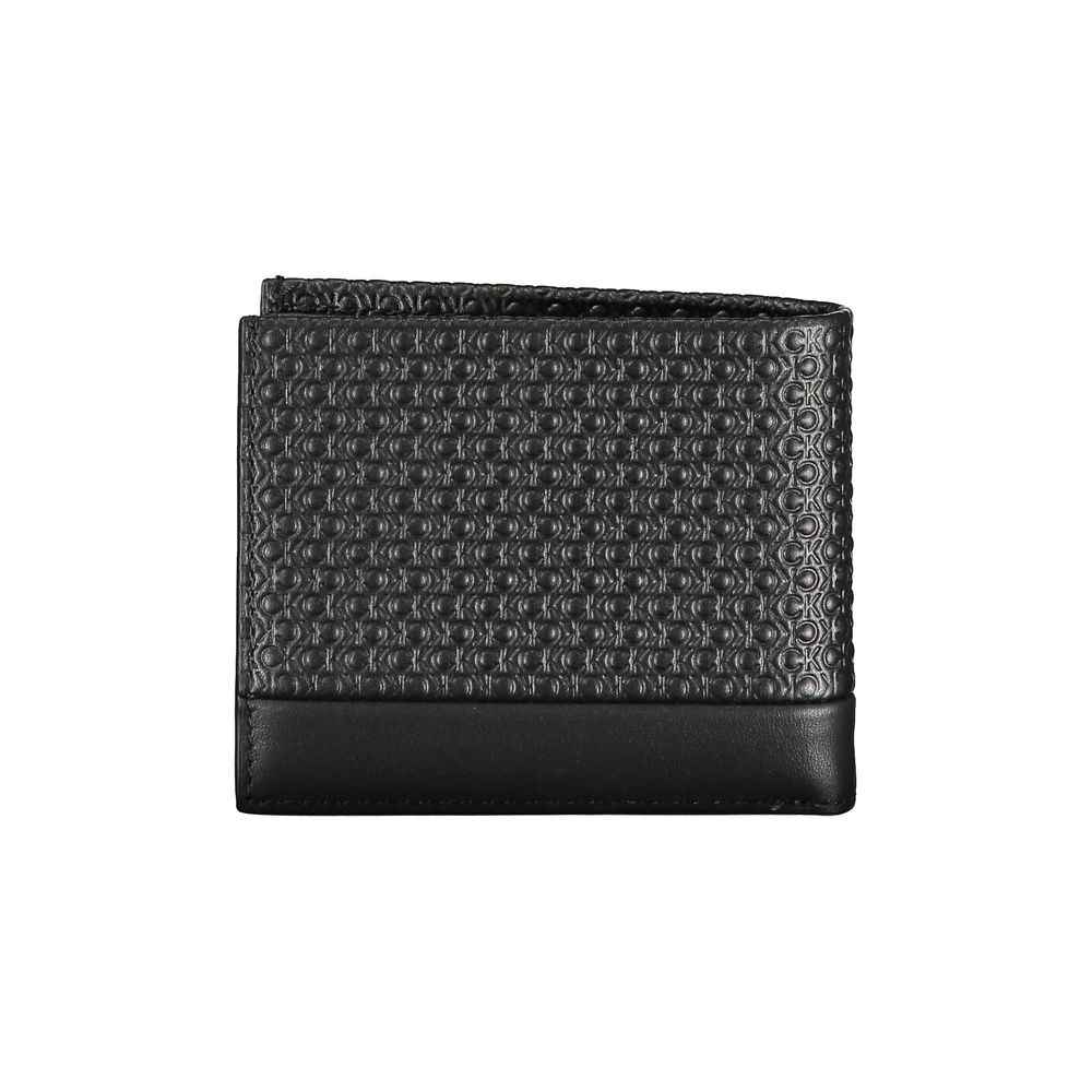 Black Calvin Klein polyester women’s shoulder bag with sleek design, featuring a top handle and adjustable shoulder strap.