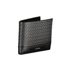 Black Calvin Klein polyester shoulder bag with sleek design and adjustable strap, ideal for women’s casual or professional use.