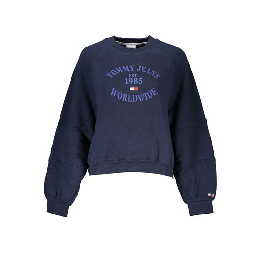 Tommy Hilfiger Blue Cotton Women Sweatshirt Tommy Hilfiger