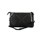 Calvin Klein black polyester women's shoulder bag with sleek design and adjustable strap, suitable for everyday use.
