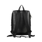 Calvin Klein Nero polyester men's backpack with adjustable straps and multiple compartments, suitable for everyday use.