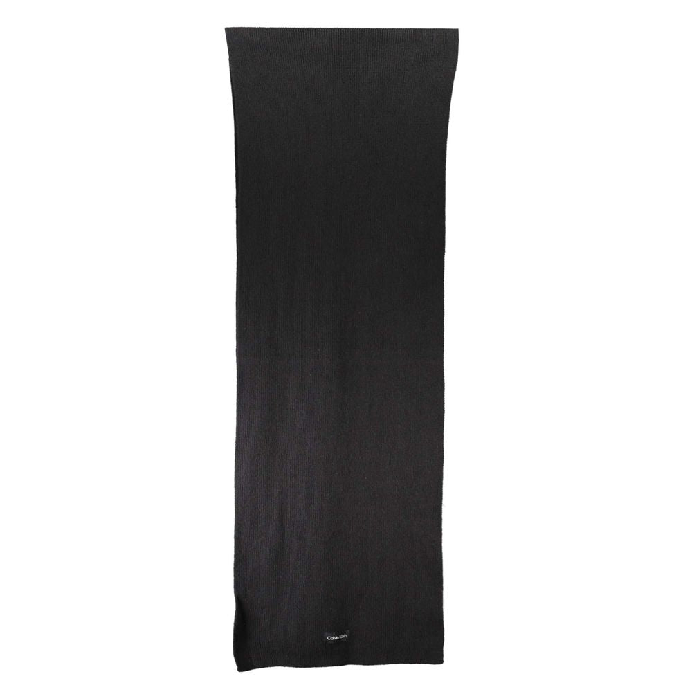 Calvin Klein Black Cotton Scarf Calvin Klein