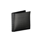 Calvin Klein black leather men's wallet with multiple card slots and a sleek, minimalist design.