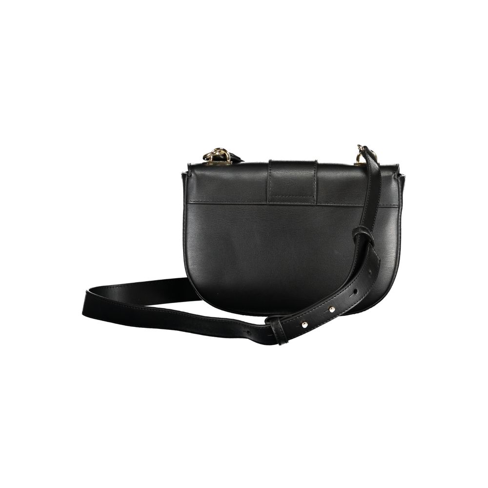 Tommy Hilfiger Nero polyurethane women's handbag with sleek design and top handles, stylish accessory for everyday use.