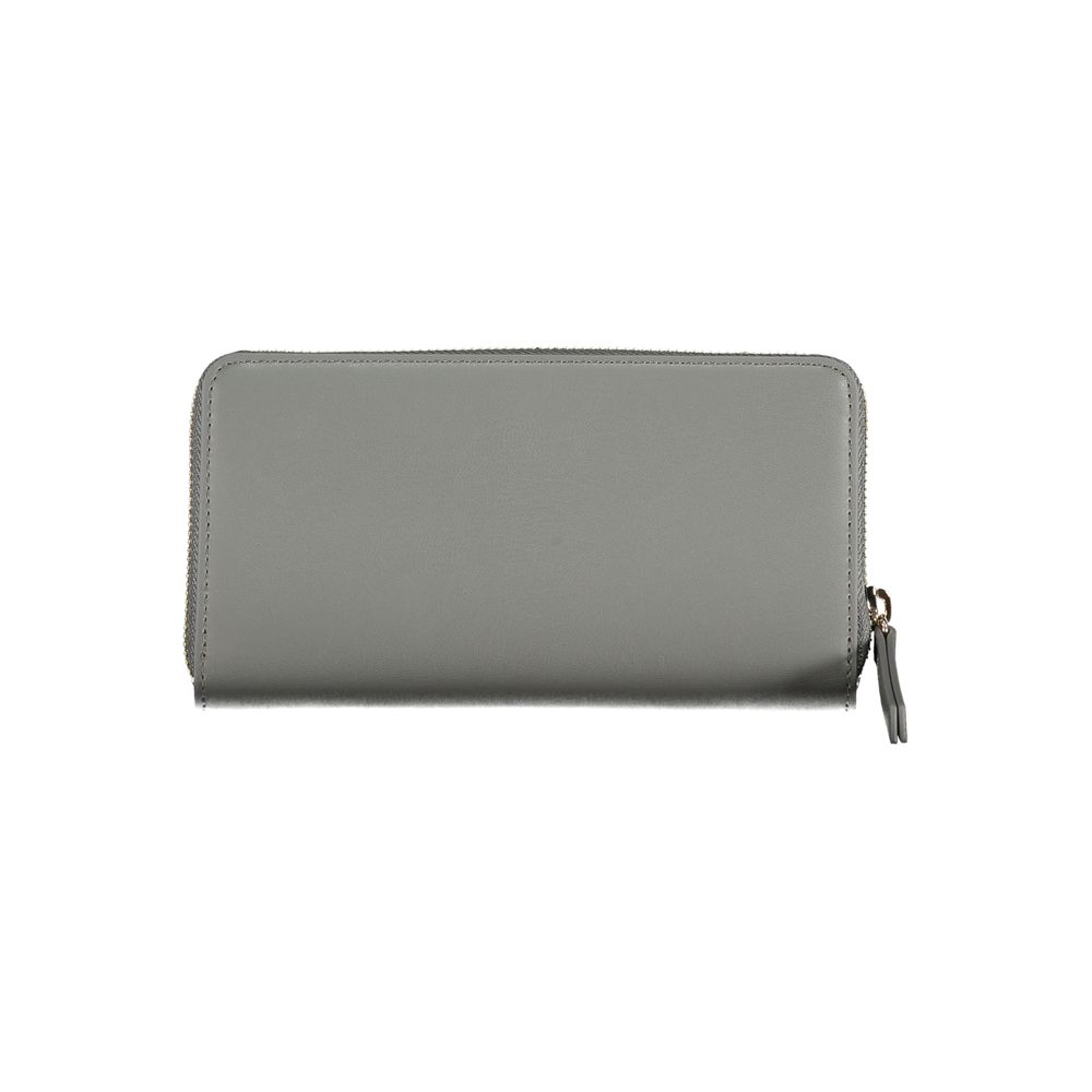 Tommy Hilfiger Grigio women's wallet made of polyurethane, featuring a sleek design with brand logo and multiple card slots.