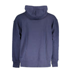 Tommy Hilfiger men's blue cotton hoodie sweatshirt with front pocket and hood, casual athletic wear for men.