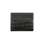 Tommy Hilfiger black leather men's wallet with multiple card slots and a sleek, classic design.