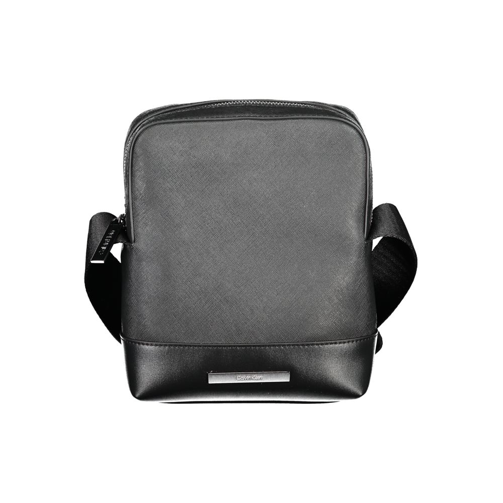 Calvin Klein Nero polyester men's shoulder bag with adjustable strap and sleek design, ideal for everyday use.