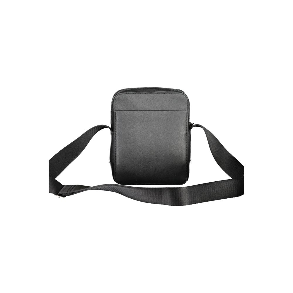 Calvin Klein Nero polyester men's shoulder bag with adjustable strap and minimalist design, suitable for everyday use.