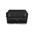 Calvin Klein black polyester women's shoulder bag with sleek design and adjustable strap, perfect for everyday use.