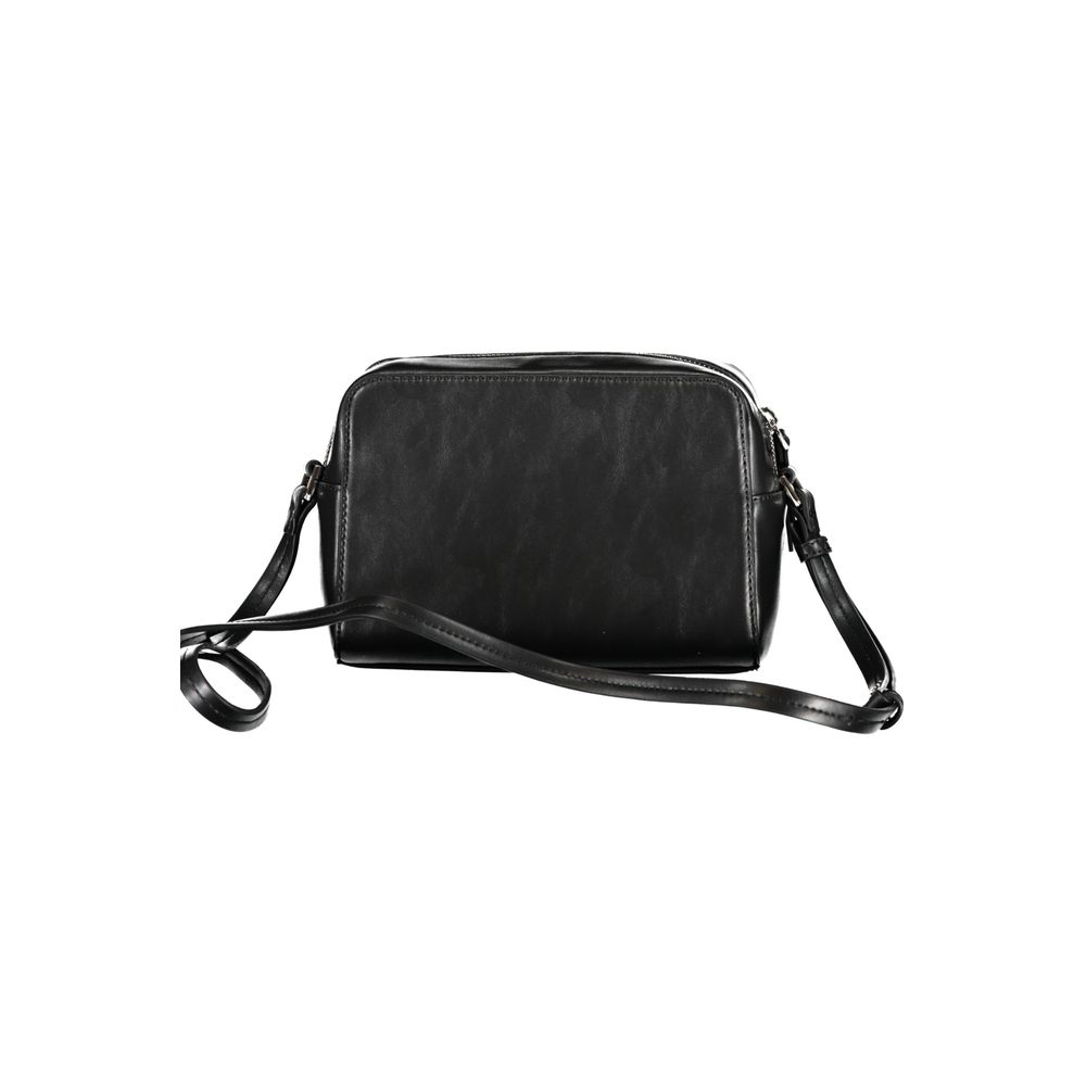 Calvin Klein black polyester women's shoulder bag with sleek design and adjustable strap, ideal for everyday use.