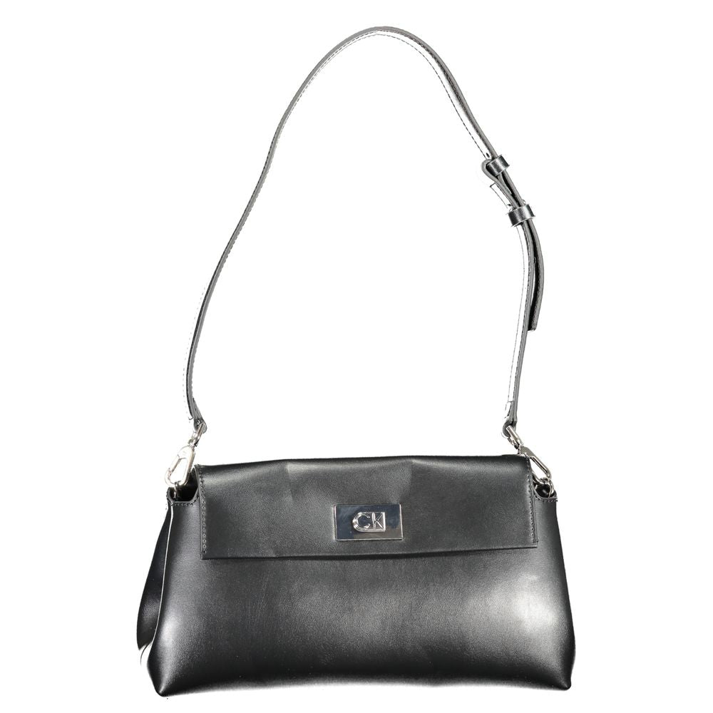 Calvin Klein Nero polyurethane women's shoulder bag with sleek design and shoulder strap, stylish accessory for everyday use