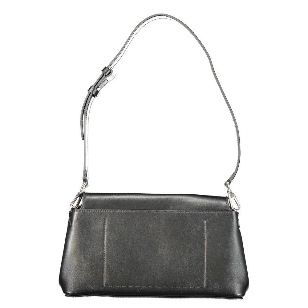 Calvin Klein Nero polyurethane women’s shoulder bag with sleek design and adjustable strap, stylish accessory for everyday use.