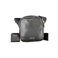 Black Calvin Klein polyurethane men's shoulder bag with adjustable strap and minimalist design, suitable for everyday use.