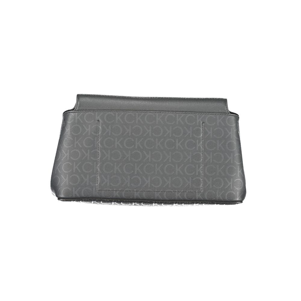 Calvin Klein black polyester women's shoulder bag with sleek design and adjustable strap, suitable for everyday use.
