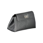 Calvin Klein black polyester women's shoulder bag with sleek design and adjustable strap.