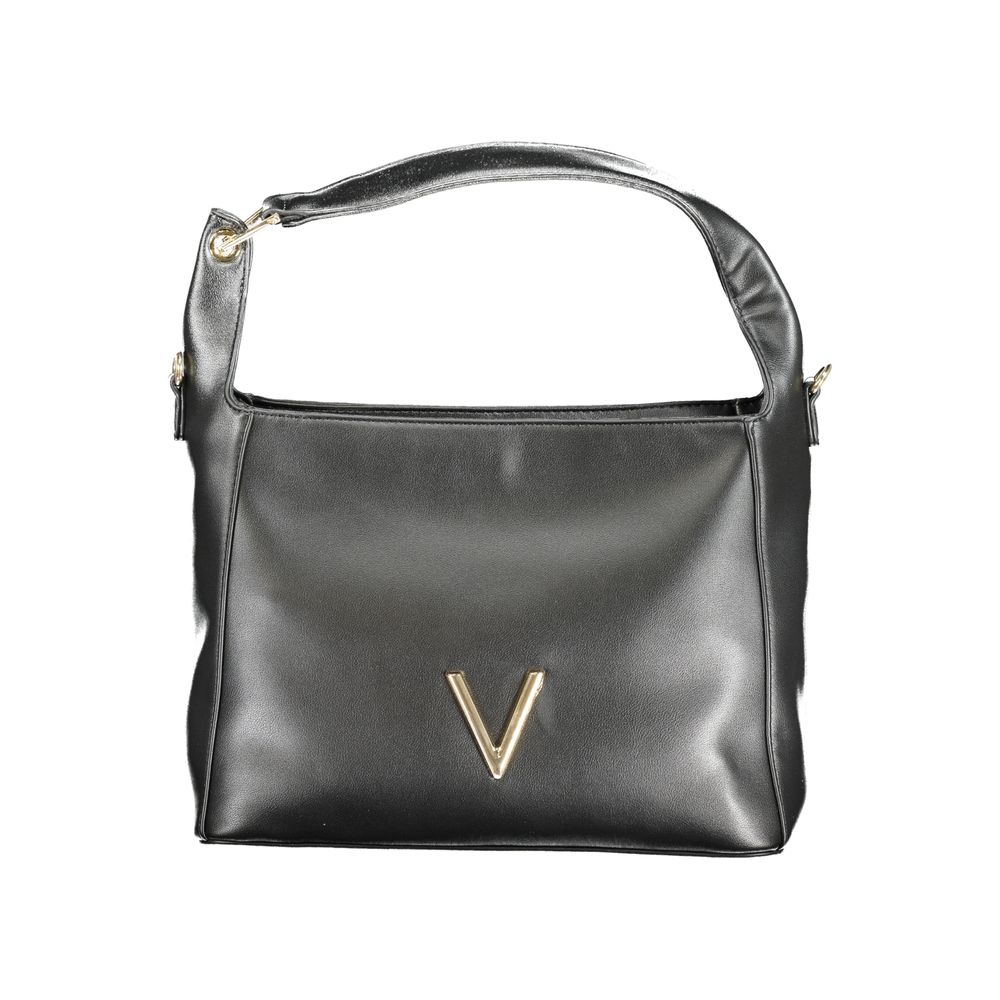 Mario Valentino Nero polyurethane women's bag featuring sleek design and top handles, suitable for casual and elegant outfits.