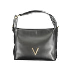Mario Valentino Nero polyurethane women's bag featuring sleek design and top handles, suitable for casual and elegant outfits.