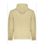 Beige cotton men's sweatshirt by Calvin Klein with a crew neck and minimalist design, shown on a plain background.