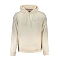 Tommy Hilfiger Bianco cotton men's sweatshirt with crew neck and long sleeves, featuring the brand logo on chest.