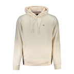 Tommy Hilfiger Bianco cotton men's sweatshirt with crew neck and long sleeves, featuring the brand logo on chest.