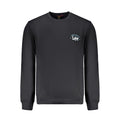 Black cotton men's sweatshirt by Lee, shown on a model, featuring a classic crew neck and relaxed fit for casual wear.