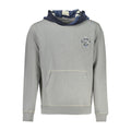 Gray Guess Jeans men's cotton sweatshirt with a crew neck and relaxed fit, ideal for casual wear.