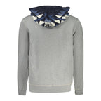 Guess Jeans men's gray cotton sweatshirt with crew neck and long sleeves, casual and comfortable for everyday wear.
