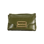 Mario Valentino Verde polyurethane women's bag with adjustable strap, featuring a sleek design and modern style.